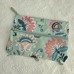 NWOT Vera Bradley Mint Floral Pencil Pouch